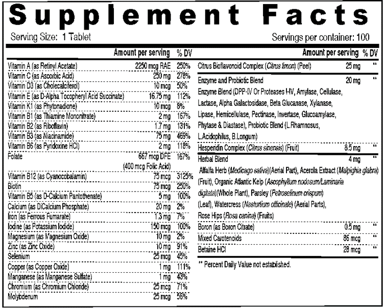 Sunshine Nutrition Once Daily Multivitamin Men & Women Sunshine Nutrition