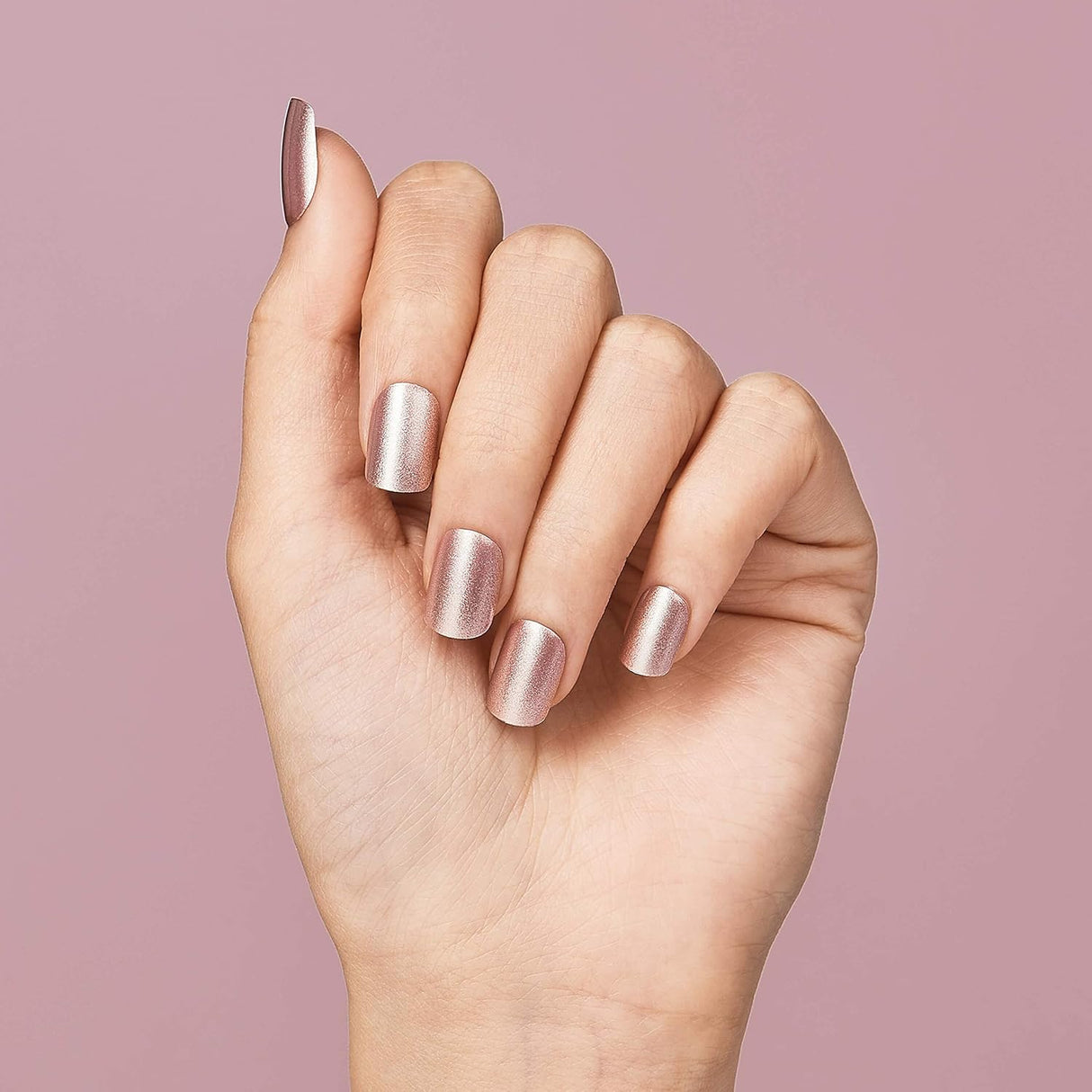 KISS imPRESS No Glue Mani Press On Nails, Color, 'Champagne Pink'