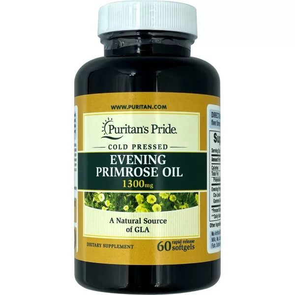 Puritan's Pride Evening Primrose Oil 1300mg Softgels 60's