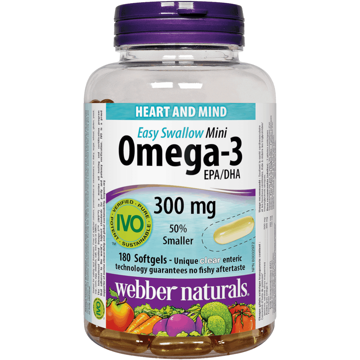 WEBBER NATURALS MINI OMEGA3 300MG SOFTGEL 180s