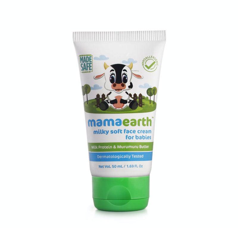 Mamaearth Milky Soft Face Cream For Babies, 60 ml contains Murumuru Butter & Milk Protein