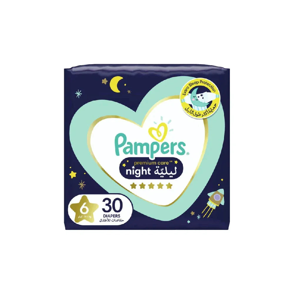 Pampers Premium Care Night Size 6 14+ Kg 30s