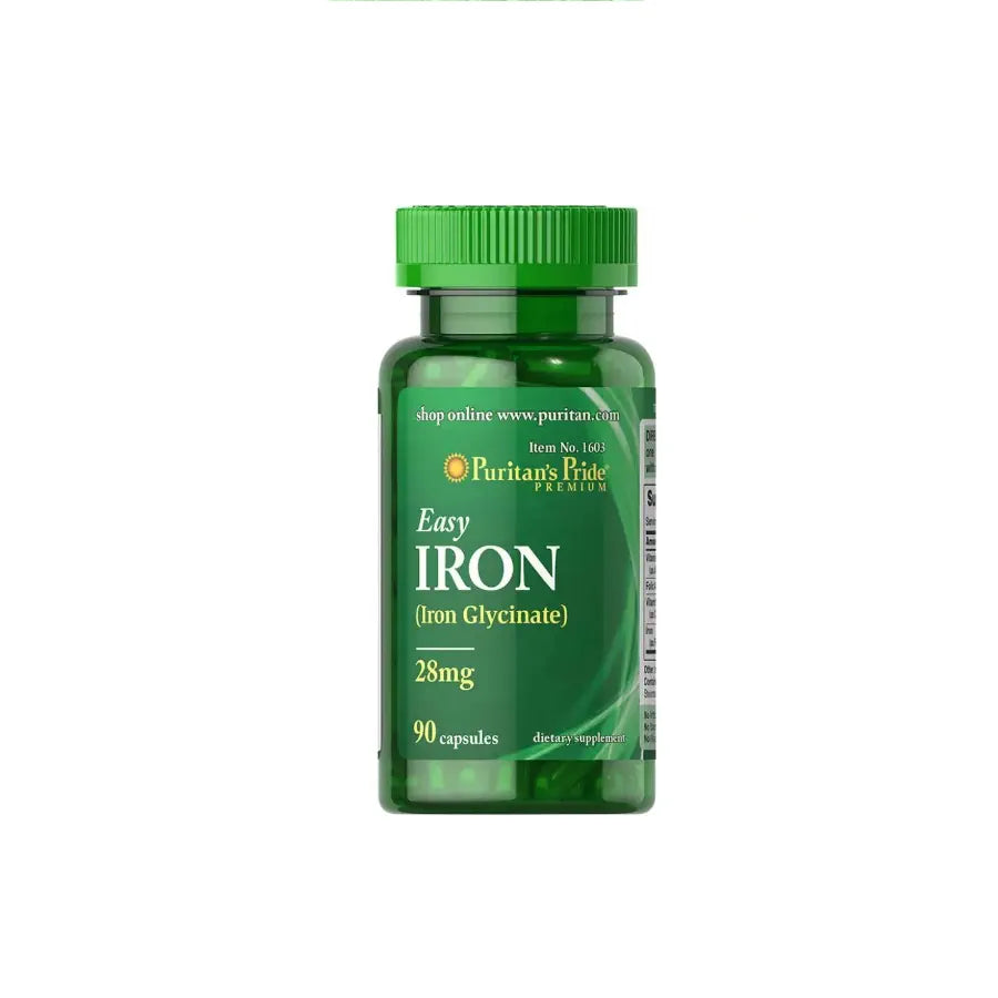 Puritan's Pride Easy Iron 28mg Capsules 90s