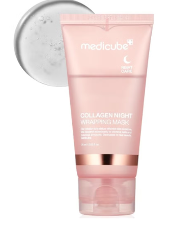 Medicube Collagen Night Wrapping Cream Overnight Sleeping Mask to protect skin elasticity with Collagen Skin elasticity visible improved