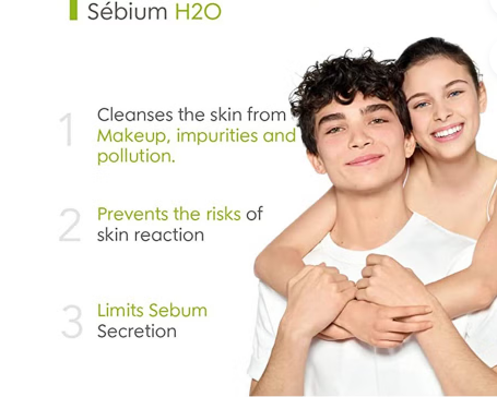 Bioderma Sebium H₂O Cleansing Micelle Make-Up Remover Solution For Combination To Oily Skin 250 mL