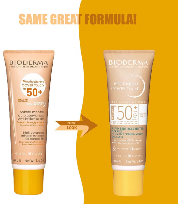 Bioderma Photoderm Cover Touch SPF50+ High Coverage Mineral Sunscreen Light Tinted 40 mL
