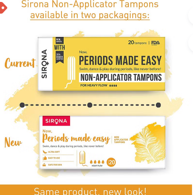 Sirona Now Periods Made Easy Premium Tampons Heavy Flow 20's sirona