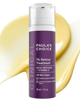 PAULA'S CHOICE (30ml) - CLINICAL 1% Retinol Treatment Cream Peptides, Vitamin C & Licorice Extract Anti-Ageing & Wrinkles 30ml