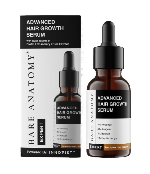 Advanced Hair Growth Serum | 3% Redensyl + 4% Anagain + 3% Baicapil + 1% Capilia Longa, Rosemary, Biotin & Rice Extract | Hair growth & Hair fall control serum for Women & Men | 30mL