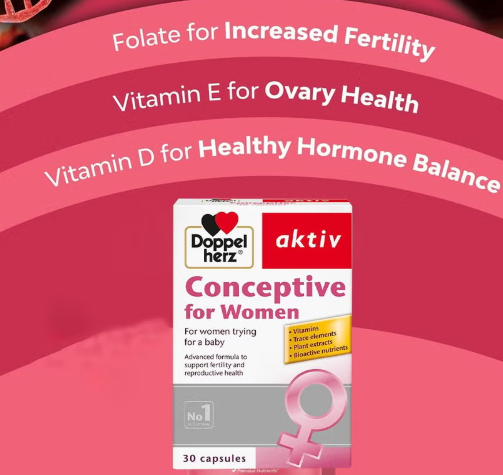 Doppelherz aktiv Conceptive Capsules For Women's Fertility & Reproductive Health, Pack of 30's