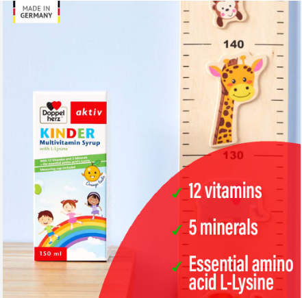 Doppelherz aktiv Kinder Multivitamin Syrup With L-Lysine 150ml