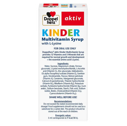 Doppelherz aktiv Kinder Multivitamin Syrup With L-Lysine 150ml