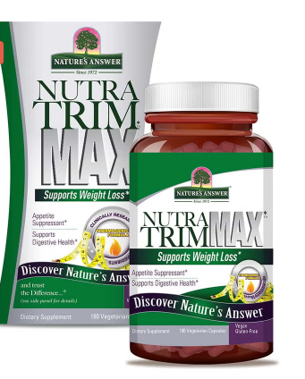 Nature's Answer Nutra Trim Max Vegetarian Capsules For Weight Management, Pack of 180’s