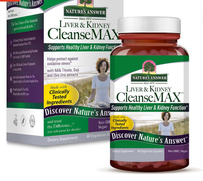 Nature's Answer Liver & Kidney Cleanse Max Vegetarian Capsules, Pack of 60's