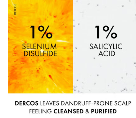 Vichy Dercos Anti-Dandruff Shampoo With Selenium DS And Salicylic Acid For Itchy Scalp And Normal To Oily Hair 390ml