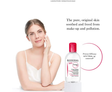 Bioderma Sensibio H2O Cleansing & Make up Removing Micellar Water with Pump 500ml