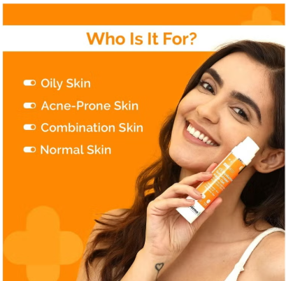 The Derma Co Hyaluronic Sunscreen Aqua Ultra Light Gel With Spf 50 Pa++++ For Broad Spectrum, UV A, UV B & Blue Light Protection For Oily Skin - 50G the demo