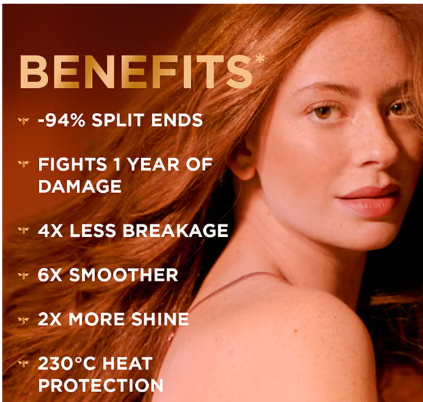 Ultra Doux Honey Treasures Repairing Serum For Damaged Hair And Split Ends With Heat Protection 115ml Garnier