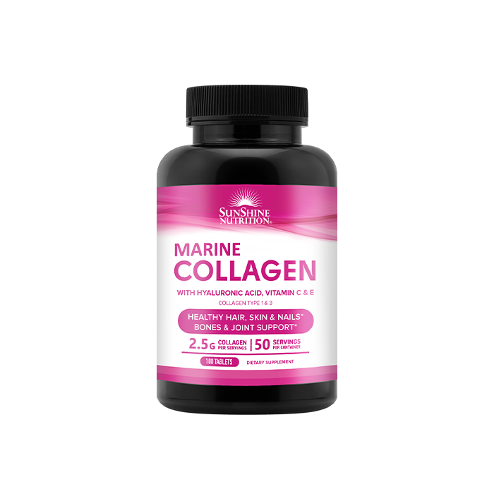 Buy Sunshine Nutrition Marine Collagen With Vitamin C&E 100 Tabs