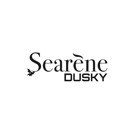 Black text logo featuring ’Searene Dusky’ with a small bird silhouette.