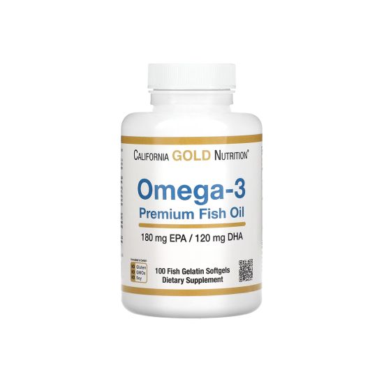 California Gold Nutrition Omega-3 With Premium Fish Oil - 100 Softgels