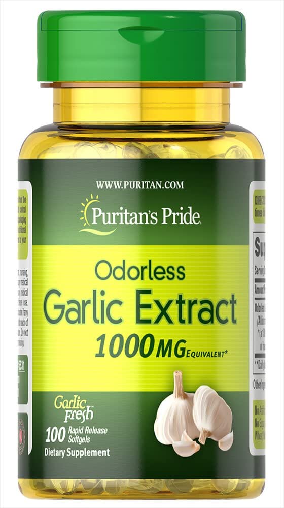 Puritan's Pride Odorless Garlic 1000 mg Softgels 100's