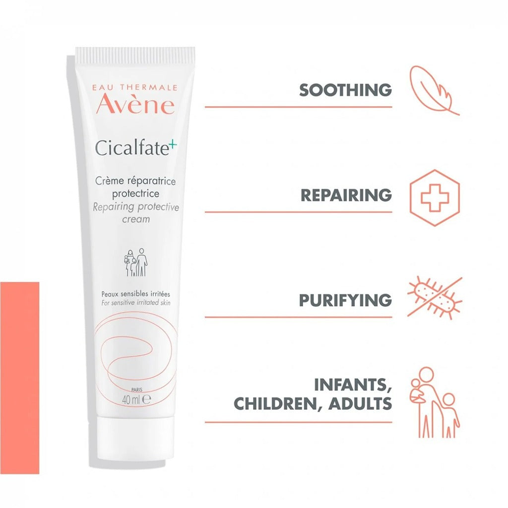 Avene Cicalfate+ كريم حماية مرمم للبشرة الحساسة والمعرضة للتهيج 40 مل