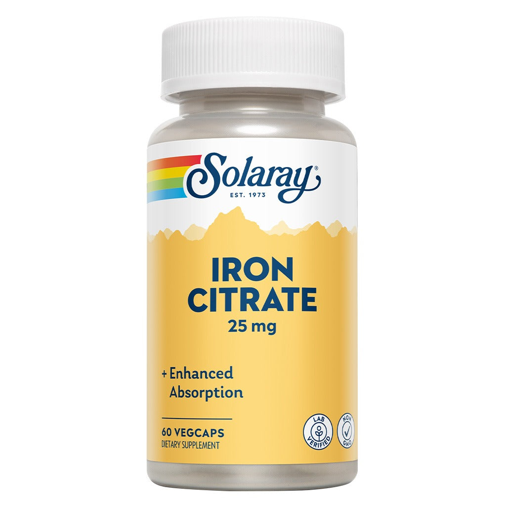 Solaray® Iron Citrate 25 mg Veg Capsules 60's