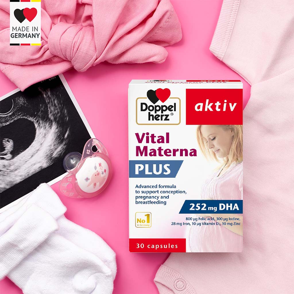 Doppelherz aktiv Vital Materna Plus Capsules For Conception, Pregnancy & Breastfeeding Support, Pack of 30's