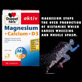 Doppelherz aktiv Magnesium + Calcium + Vitamin D3 Tablets For Muscle & Bone Support, Pack of 30's