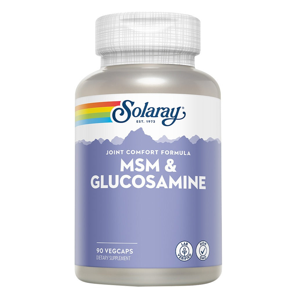 Solaray كبسولات MSM & Glucosamine النباتية لراحة المفاصل وصحة المفاصل في التسعينيات