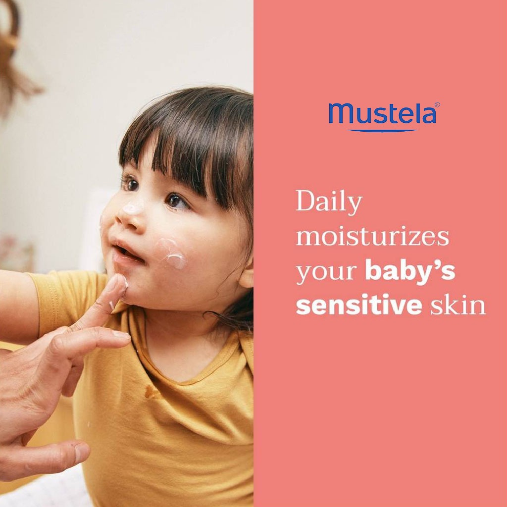 Mustela Baby Soothing Moisturising Face Cream For Sensitive Skin, Fragrance-Free 40ml