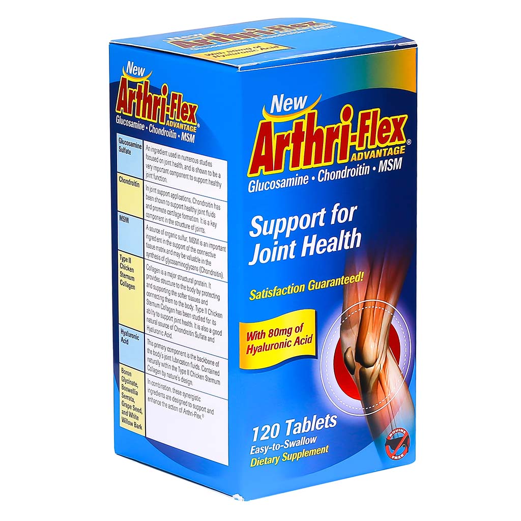 قرص 21st Century Arthri-Flex Advantage مع MSM والجلوكوزامين والكوندرويتين وحمض الهيالورونيك، لصحة المفاصل، عبوة من 120 قرصًا