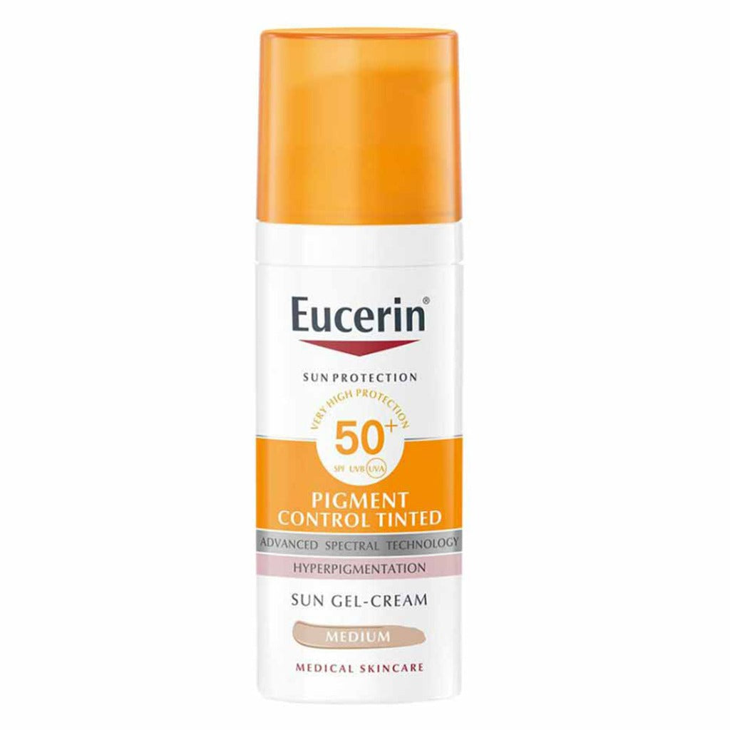 Eucerin Sun Pigment Control Medium Tinted Gel-Cream SPF50+ Sunscreen For Hyperpigmentation 50ml