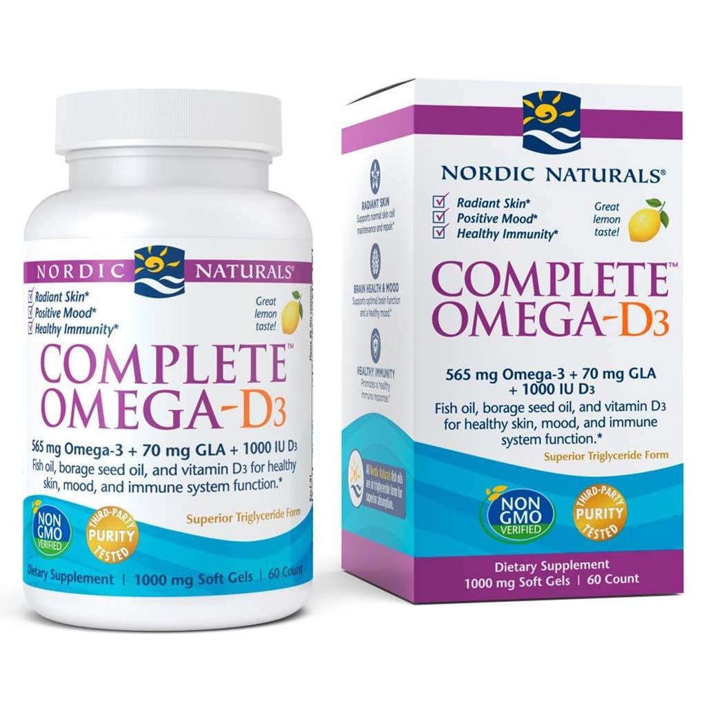 كبسولات هلامية من Nordic Naturals، أوميغا D3، 60 كبسولة