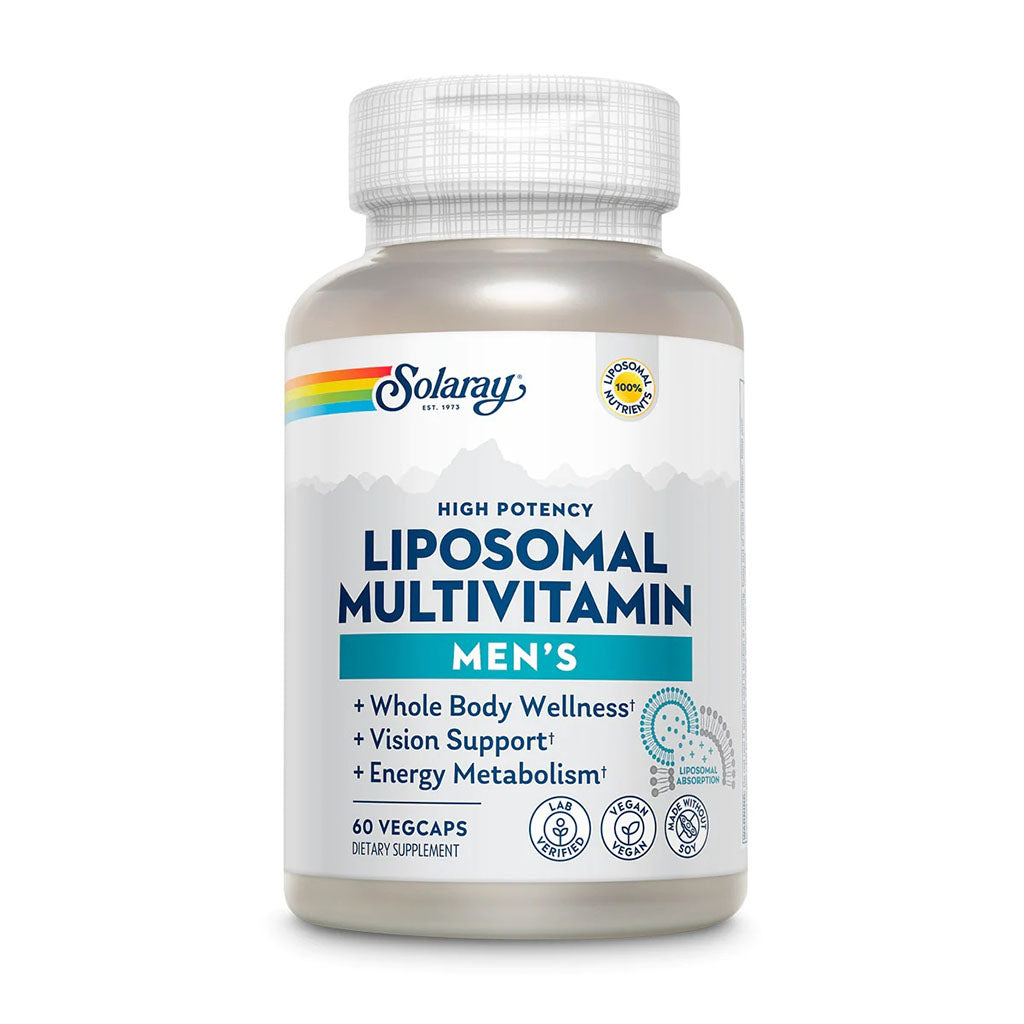 كبسولات نباتية للرجال من Solaray Liposomal Multivitamin لصحة الجسم بالكامل، رؤية صحية واستقلاب الطاقة، عبوة مكونة من 60 كبسولة