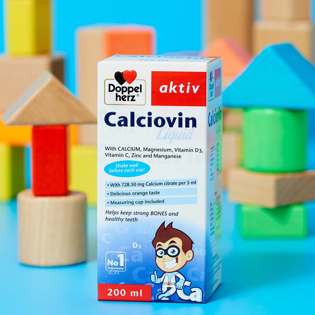 Doppelherz aktiv Calciovin Liquid For Children's Healthy Bones & Teeth 200ml