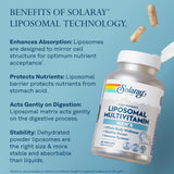 كبسولات نباتية للرجال من Solaray Liposomal Multivitamin لصحة الجسم بالكامل، رؤية صحية واستقلاب الطاقة، عبوة مكونة من 60 كبسولة