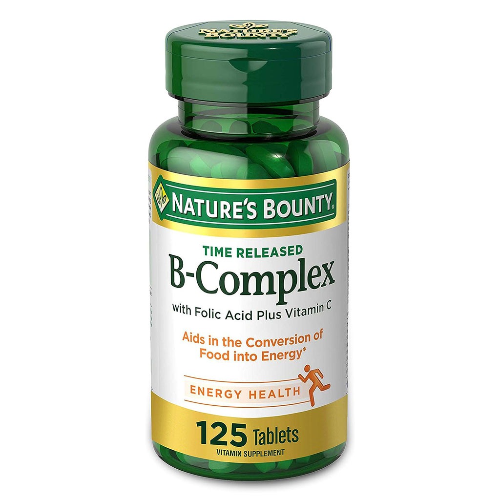 Nature's Bounty B-Complex with Folic Acid Plus Vitamin C Tablets 125's