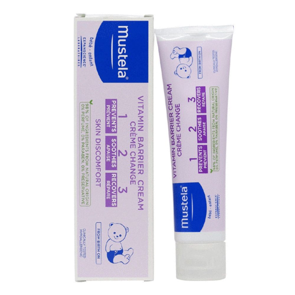 Mustela 1 2 3 Vitamin Barrier Baby Nappy Cream 50 mL