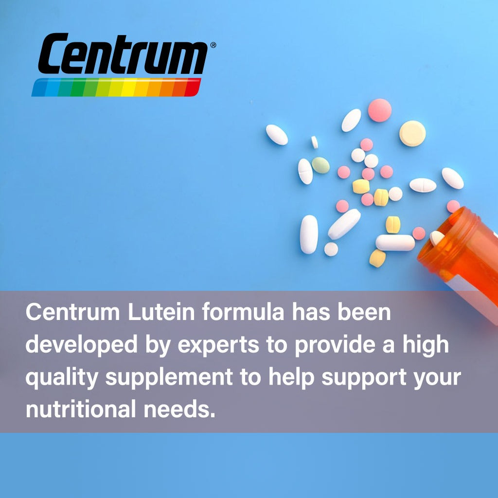 Centrum With Lutein Adult Multivitamin Supplement Tablets, Pack of 100's