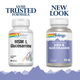 Solaray كبسولات MSM & Glucosamine النباتية لراحة المفاصل وصحة المفاصل في التسعينيات