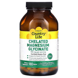 Country Life 400mg Chelated Magnesium Glycinate Tablets For Bone & Muscle Health, Pack of 180's