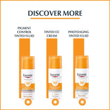 Eucerin Sun Oil Control SPF50+ Sunscreen Medium Tinted Gel-Cream With Dry Touch & Anti-Sine Effect 50ml