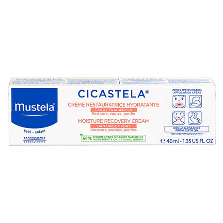 Mustela Baby Cicastela Moisture Recovery Cream For Skin Discomfort 40ml