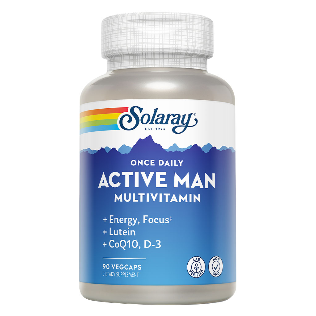 Solaray Once Daily Active Man Multivitamin Veg Capsules 90's