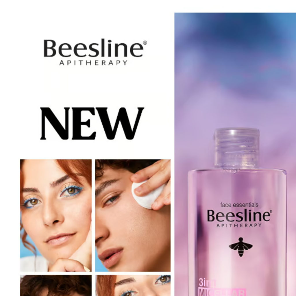 Beesline 3-In-1 Fragrance Free Micellar Cleansing Water for Face, Eyes & Lips 400ml