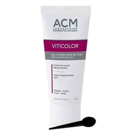 جل ACM Viticolor المتين لتمويه البشرة، علاج إعادة التصبغ للبهاق، 50 مل