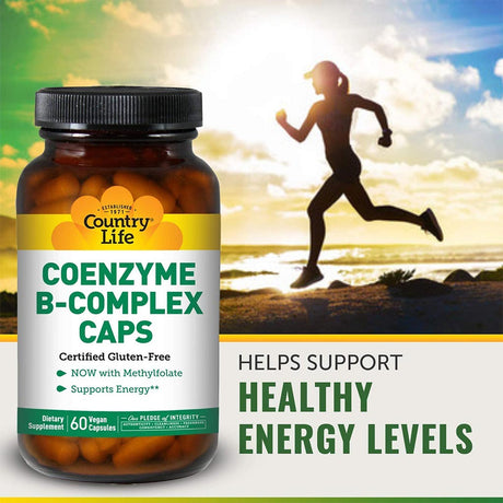 Country Life Coenzyme B-Complex Multivitamin Capsules For Energy, Pack of 60's