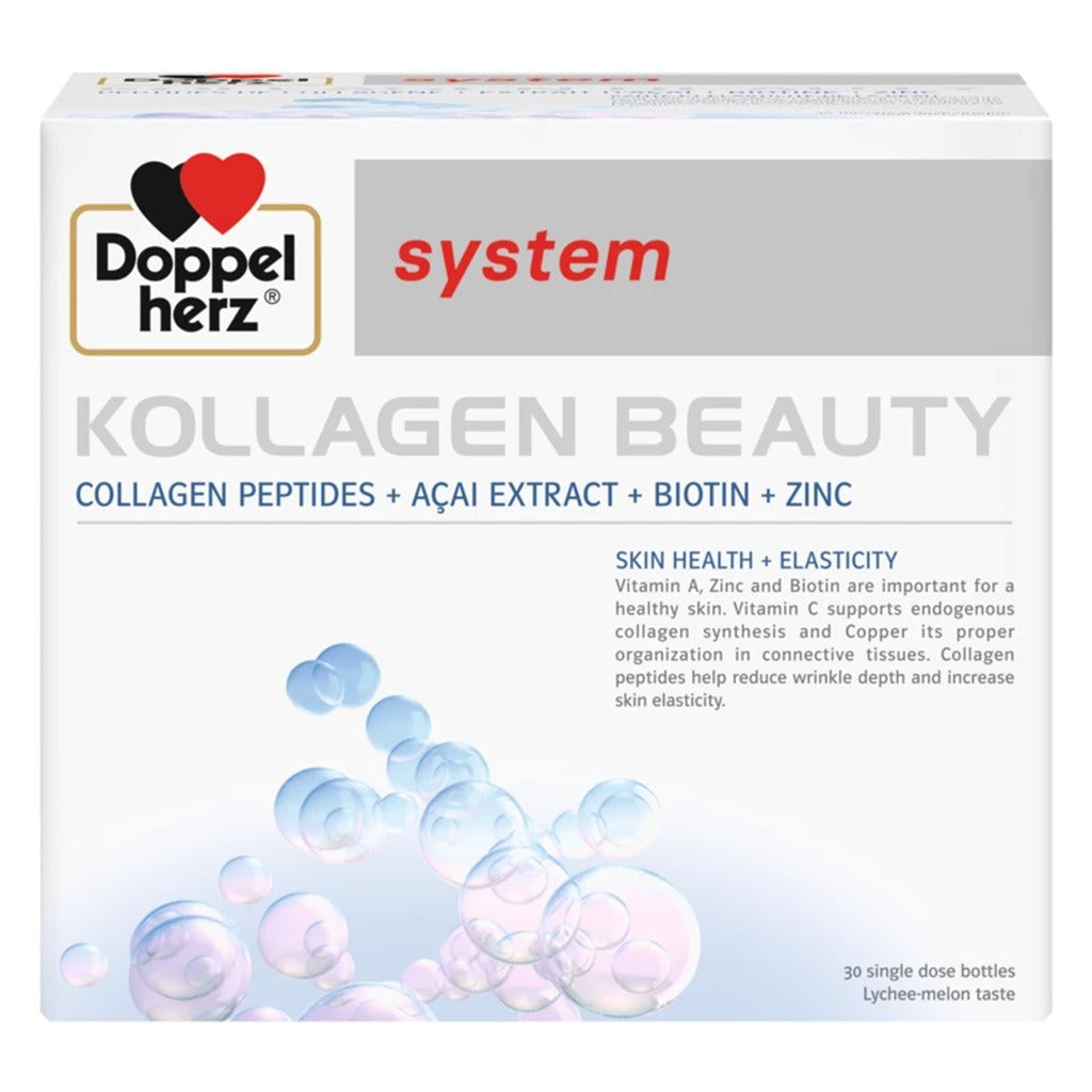 Doppelherz System Kollagen Beauty Supplement, Single Dose Drinkable Vial, Pack of 30's